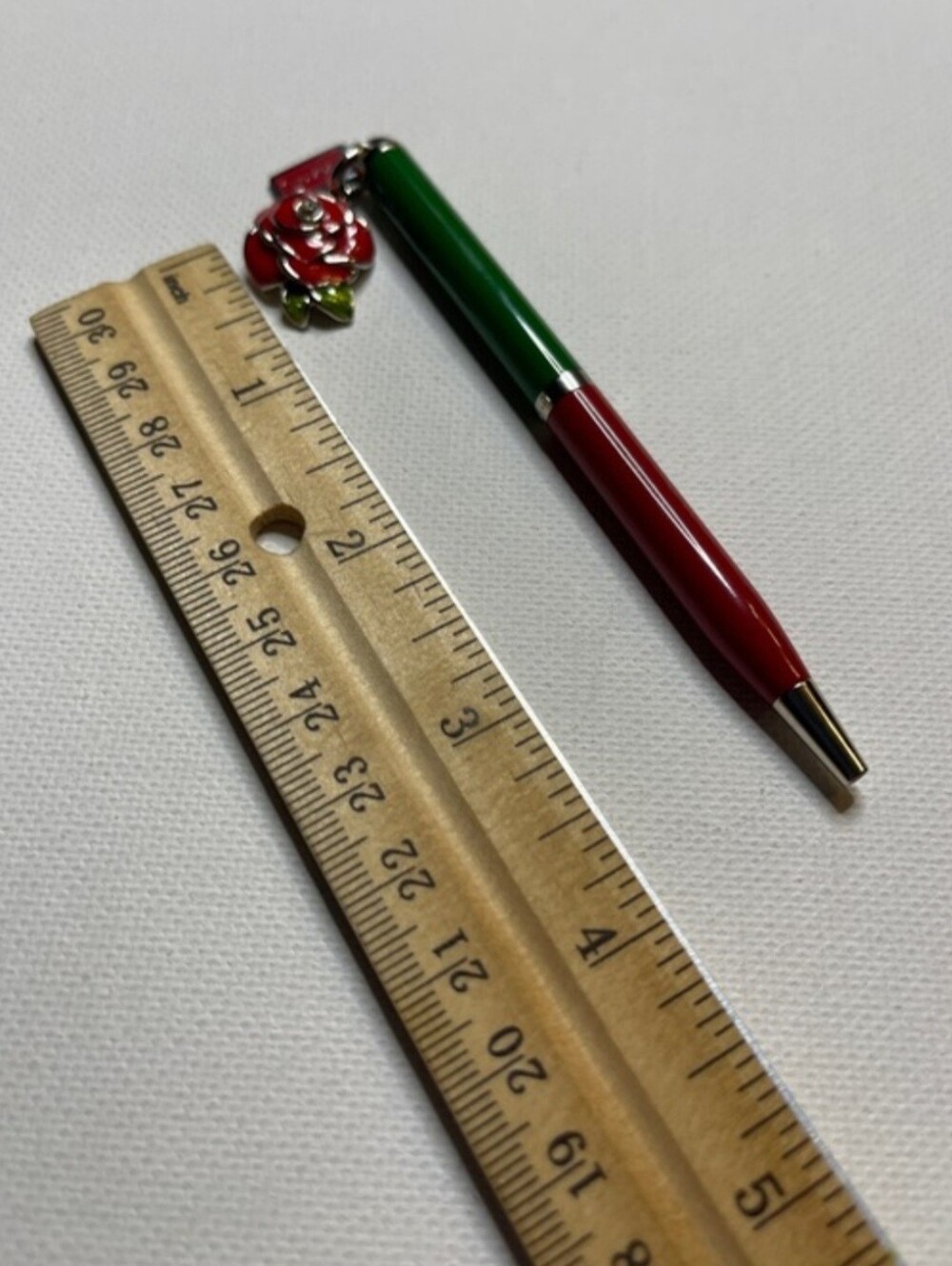 Coach Red & Green W/Rose Charm & Pen - Picture 5 of 6